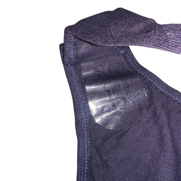 NWOT Free People Eyelet Lace Tiered Ruffle Sleeve Bodysuit Small Navy Blue - Picture 7 of 9